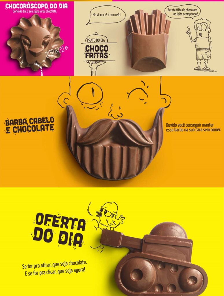 Website made of chocolate for campaign