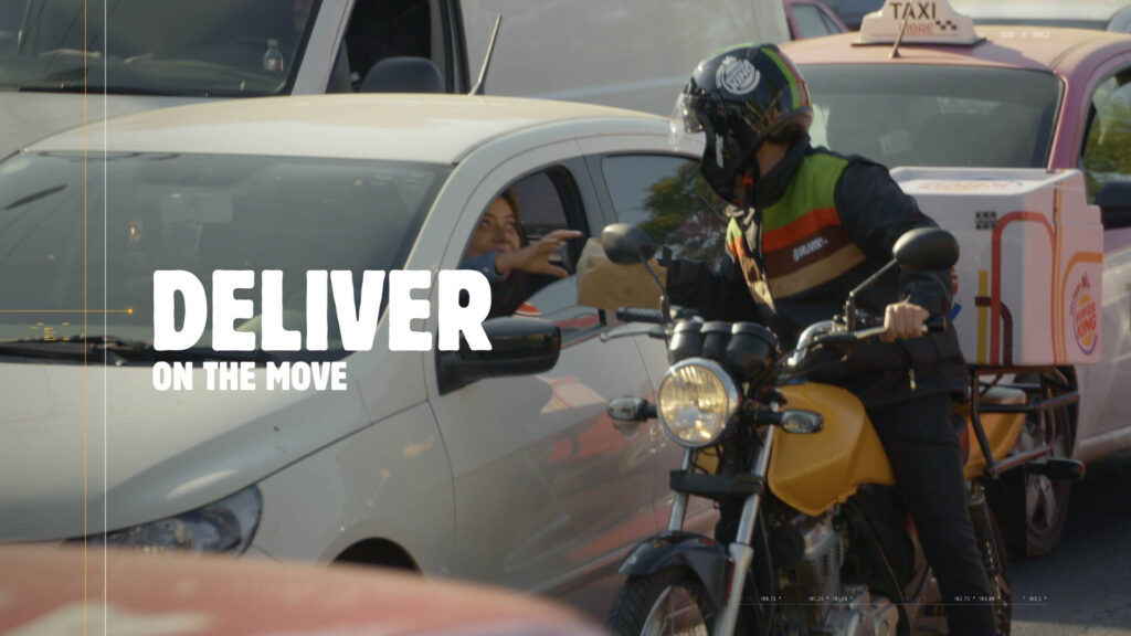 Delivery in traffic jam