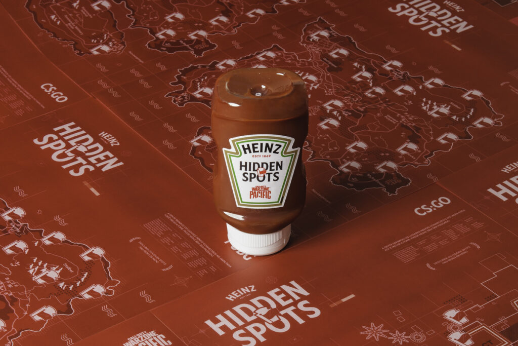 Heinz bottle placed in the maps