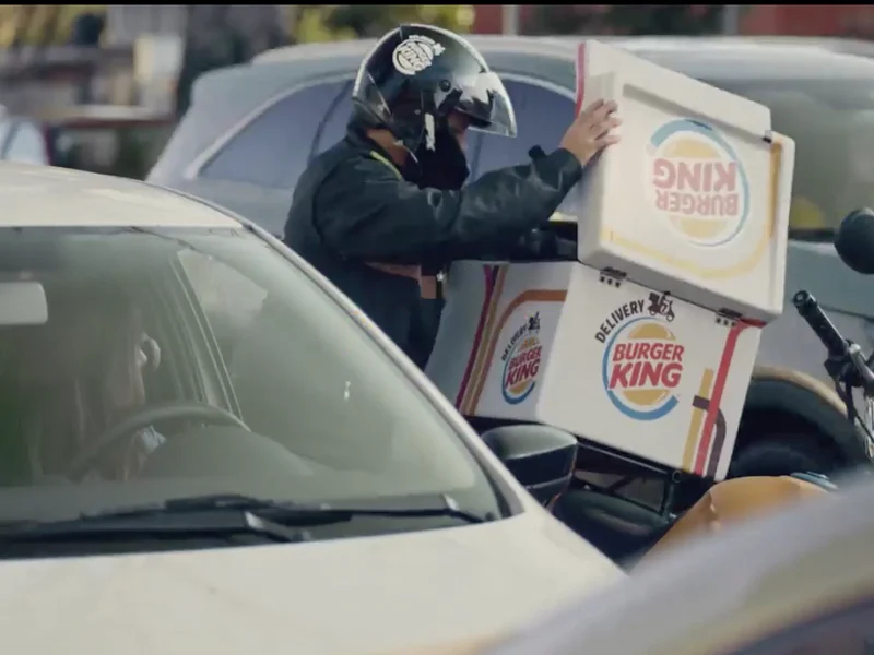 Delivery done in the traffic