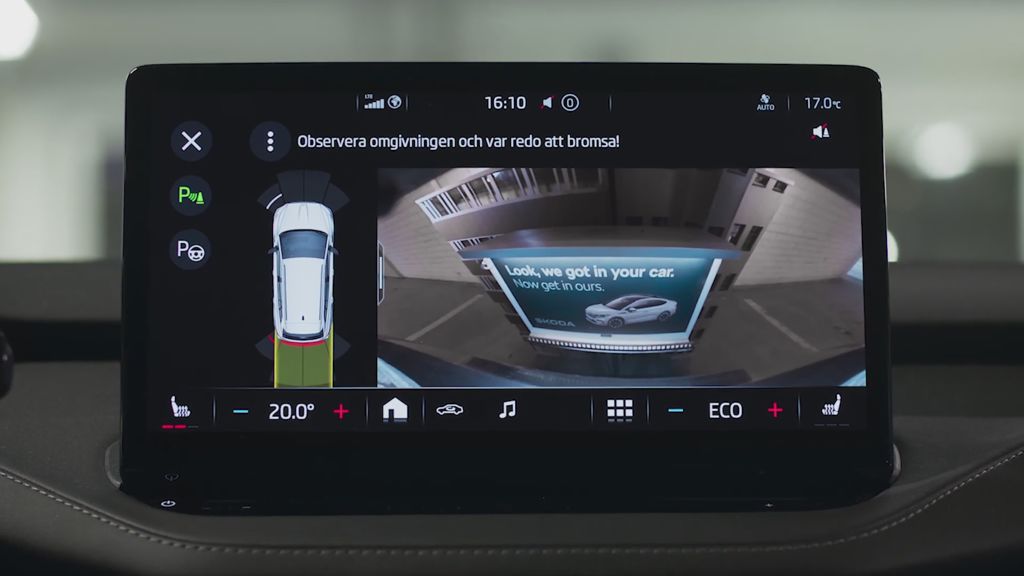 Reverse camera advertising