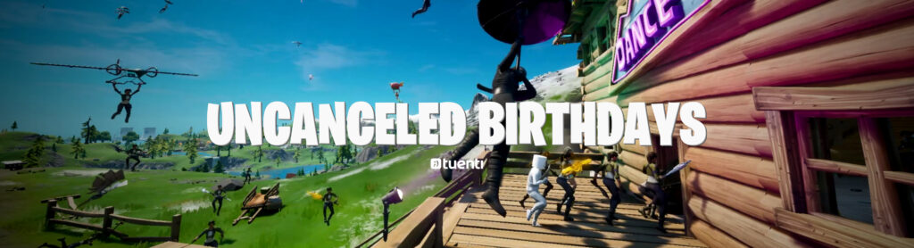 Birthday celebration in fortnite game