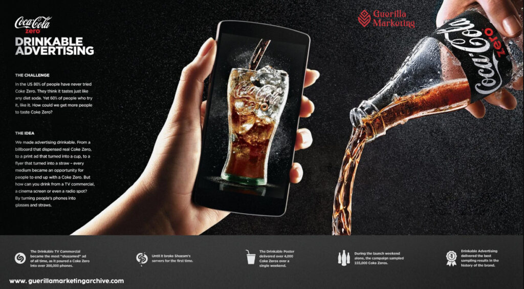 Drinkable advertising explained in detail