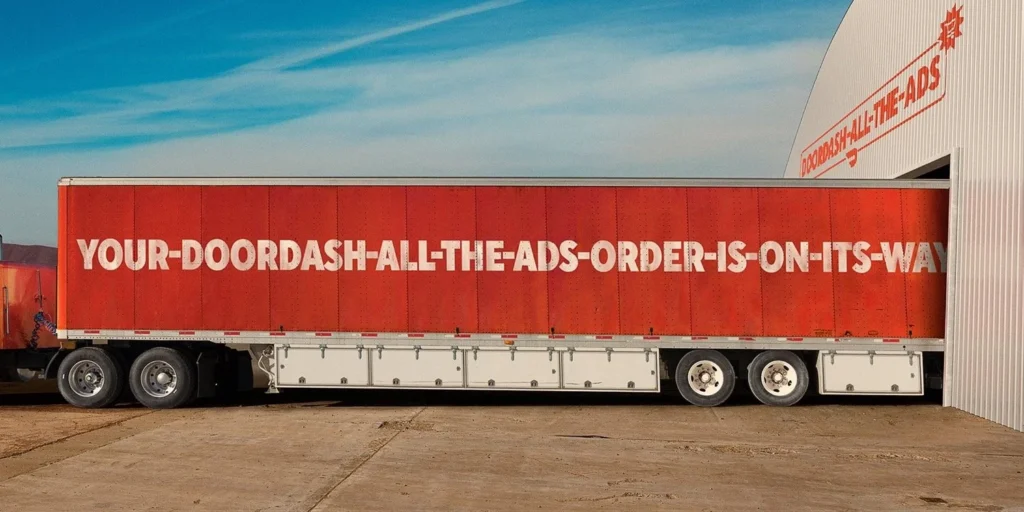 Delivery vehicle as part of the campaign