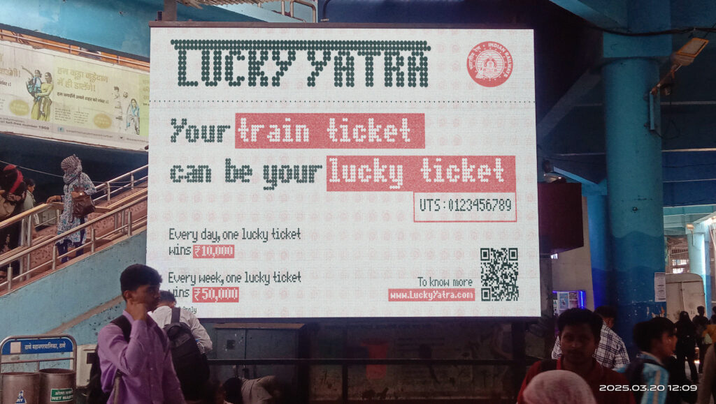 Hoardings placed in indian railways