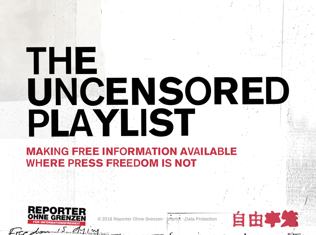 The Uncensored Playlist by Reporters Without Borders: