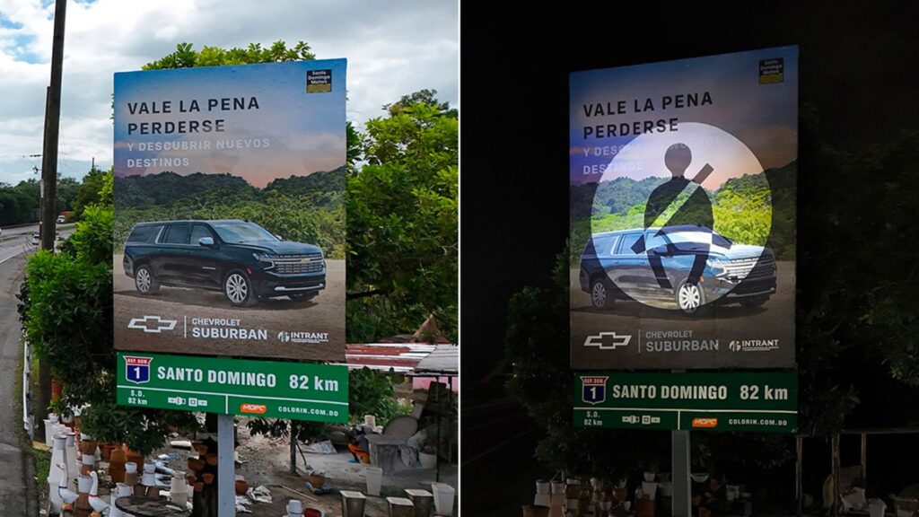 Chevrolet campaign with vinyl billboards