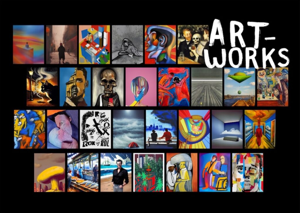 Art works by the homeless